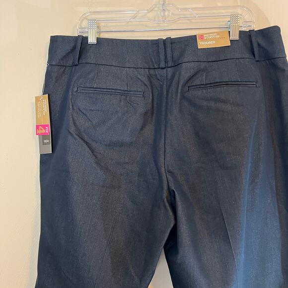 Mossimo Career Pants Sz 18 Blue Mid Waist Curvy Hip and Thighs Straight Leg NWT - Picture 6 of 9